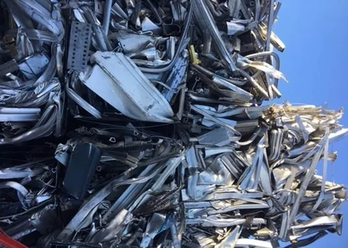 Baled aluminium ready for recovery